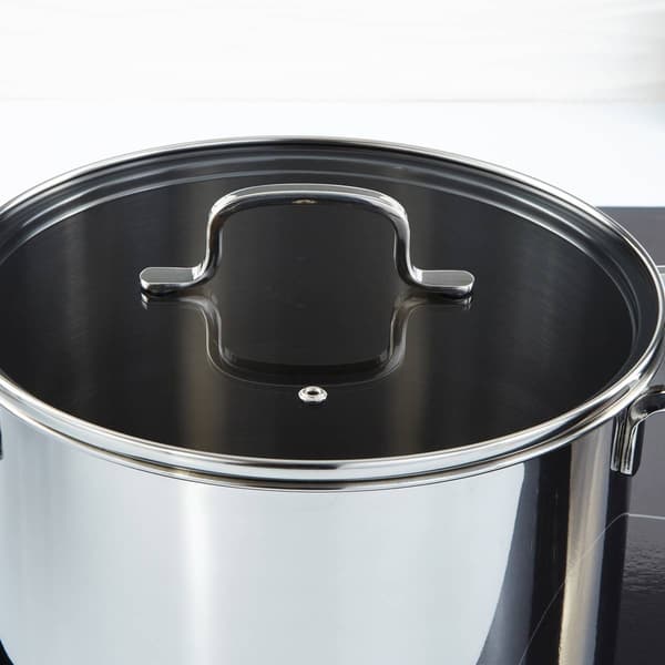 BergHOFF Helix Stainless Steel 8in. Stockpot w/ Glass Lid