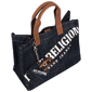 True Religion Medium Logo Denim Tote With Tote Dangle Charm - image 5