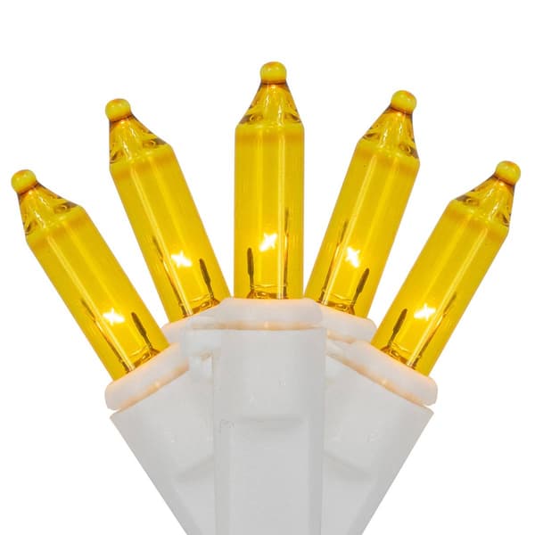 Northlight Seasonal 100ct. White Wire Yellow Christmas Lights - image 