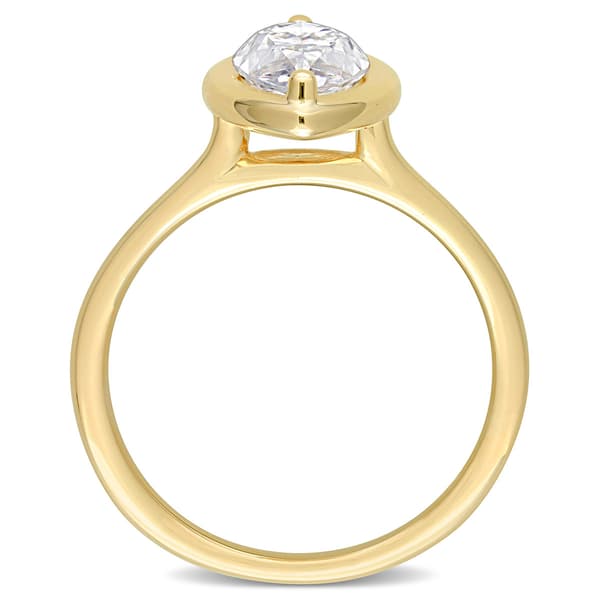 Gemstone Classics™ 10kt. Gold 1 1/2ctw. Moissanite Ring