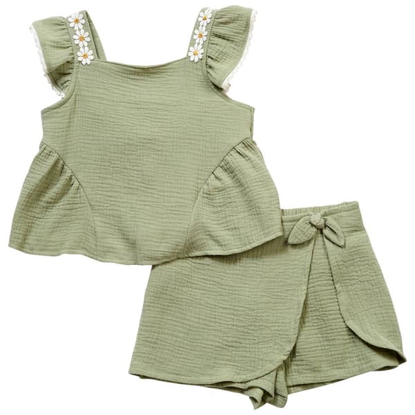 Girls (4-6x) Kids Headquarters(R) 2pc. Floral Tank w/ Skort Set