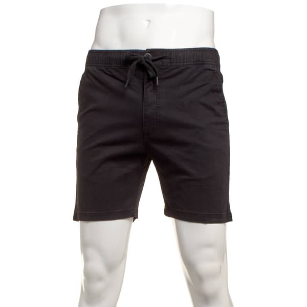 Young Mens Hollywood Jeans Solid Pull On Twill Shorts - image 