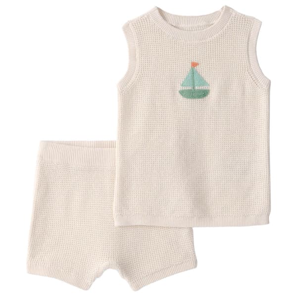 Baby Boy (NB-12M) Carter''s Sailboat Crochet Top/Short Set - image 