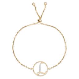 Accents by Gianni Argento Diamond Plated Initial L Gold Bracelet