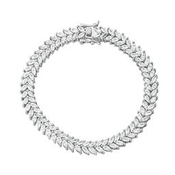 Cubic Zirconia Double Row Marquise Bracelet