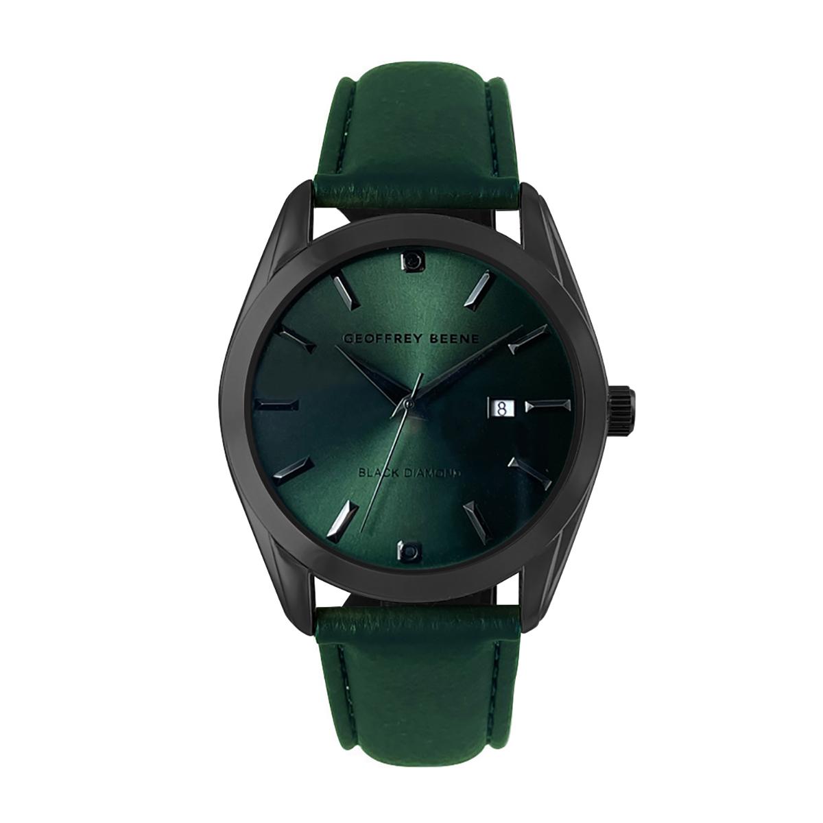 Mens Geoffrey Beene® Green/Black w/Black Diamond...