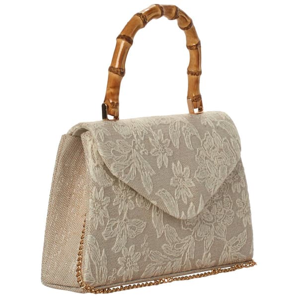 D''Margeaux® Floral Shimmer Top Handle Evening Bag