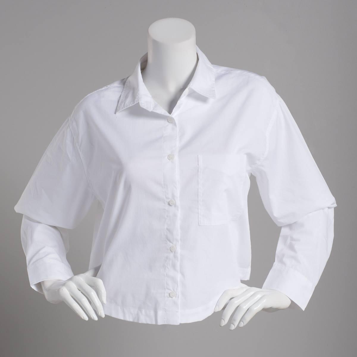 Juniors No Comment Bailee Casual Button Down