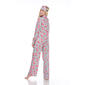 Womens White Mark 3pc. Grey Rose Pajama Set - image 2