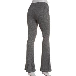 Juniors No Comment Ultra Soft Marled Fold Over Flare Leggings