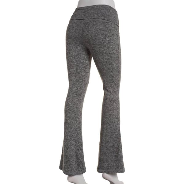 Juniors No Comment Ultra Soft Marled Fold Over Flare Leggings