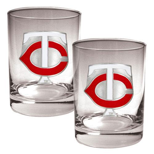 MLB Minnesota Twins 2pc. Rocks Glass Set