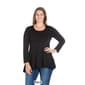Plus Size 24/7 Comfort Apparel Poised Long Sleeve Swing Tunic Top - image 4