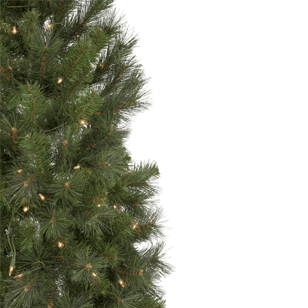 Northlight 6.5ft. Pre-Lit Medium Beaver Pine Christmas Wall Tree