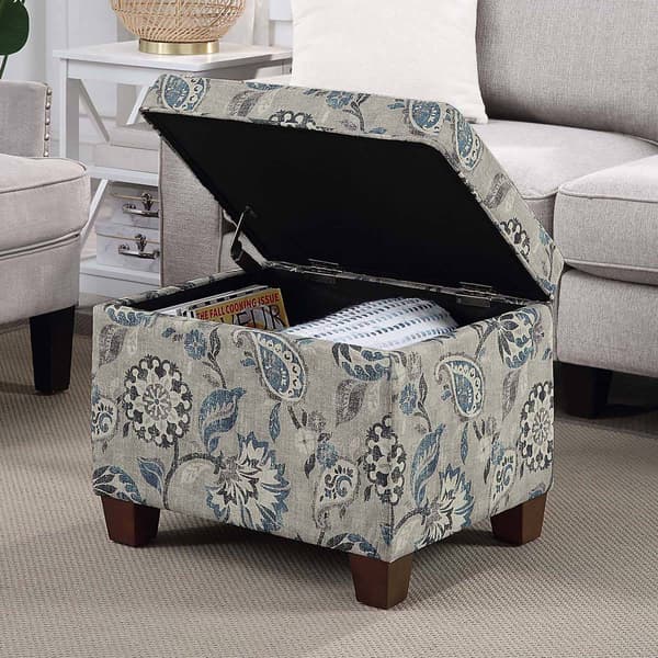 Convenience Concepts Madison Paisley Storage Ottoman