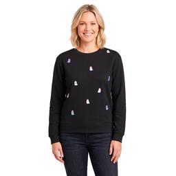 Womens Remi James Fall Screen Tossed Ghosts Sweatshirt