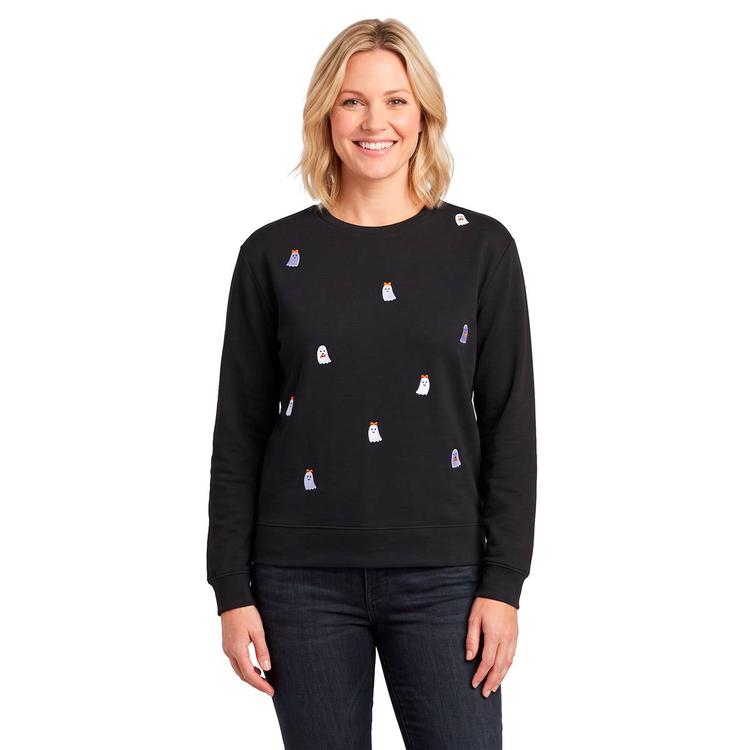 Womens Remi James Fall Screen Tossed Ghosts Sweatshirt