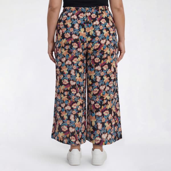 Plus Size Preswick & Moore® Pull On Floral Gauze Cropped Palazzo