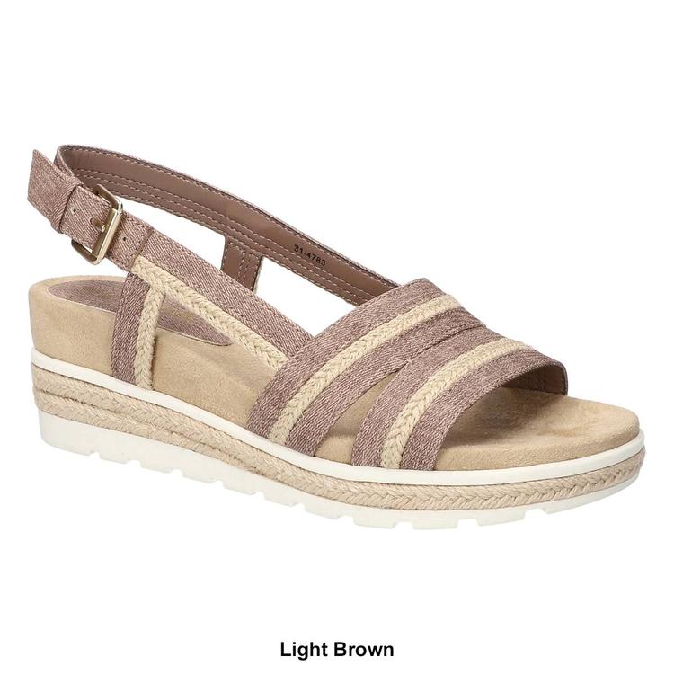 Womens Easy Street Mel Slingback Wedge Sandals