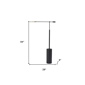 HomeRoots 64in. LED Light Black Swing Arm Floor Lamp - image 4