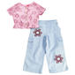 Toddler Girl Penelope Mack™ Flower Top & Wide Leg Cargo Set - image 2