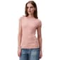 Womens Calvin Klein Short Sleeve Rouched Shoulder Knit Blouse - image 1