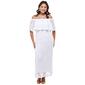 Petite Ellen Weaver Solid Off The Shoulder Lace Maxi Dress - image 2