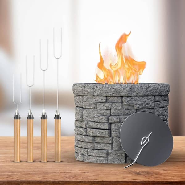 Concrete Tabletop S’mores Maker – Portable Smokeless Fire Pit Kit