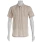 Mens Visitor Textured Cotton Button Down Shirt - Natural/White - image 2
