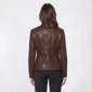 Womens Kasper Long Sleeve Zipper Solid Motorcycle Jacket - image 2