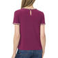 Womens Cece Short Sleeve Tee with Pearl Trim Embellishment - image 3