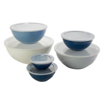 12pc. Mixing Bowl Set with Lids - Outer Surface - Boscov's