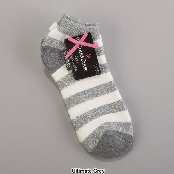 Womens Cuddl Duds® Twist Rugby Stripe Low Cut Socks