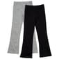 Girls (7-14) Sweet Butterfly(R) 2pk. Solid/Marled Flare Leggings - image 1