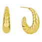 Marsala 14kt. Gold Plated Twisted J-Hoop Earrings - image 2