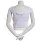 Juniors Love Tree Yoryu Gauze Smock Waist Ruffle Sleeve Tank Top - image 2