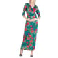 Plus Size 24/7 Comfort Apparel Floral Maternity Maxi Wrap Dress - image 1