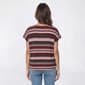 Womens Cure Extended Dolman Sleeve Texture Stripe Blouse - image 2