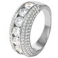 Splendere Sterling Silver 1.2mm Cubic Zirconia Eternity Band Ring - image 2