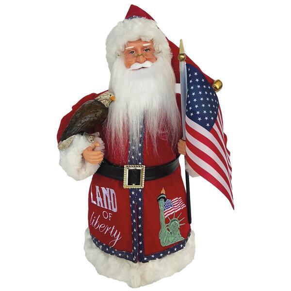 Santa''s Workshop 15in. Land of Liberty Santa Claus - image 