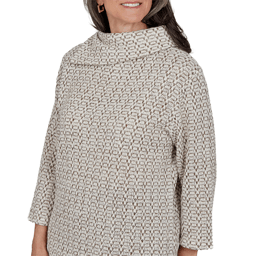 Petite Alfred Dunner Luxe Be A Lady Cowl Neck Sweater