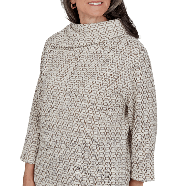 Petite Alfred Dunner Luxe Be A Lady Cowl Neck Sweater