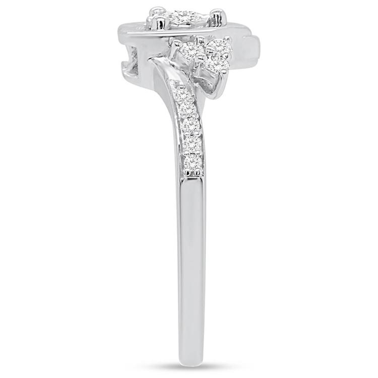 Nova Star® Sterling Silver 1/4ctw. Lab-Grown Diamond Heart Ring