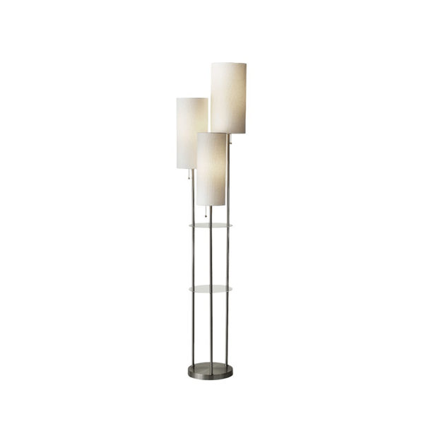 HomeRoots 68in. Silver Three Light Novelty Floor Lamp - image 