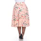 Plus Size White Mark Tasmin Spring Floral Flare Midi Skirt - image 8