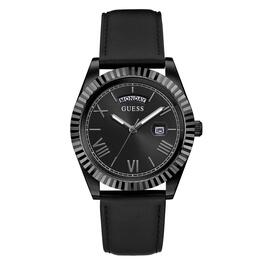 Mens Guess Black Coin Edge Bezel Watch - GW0353G1