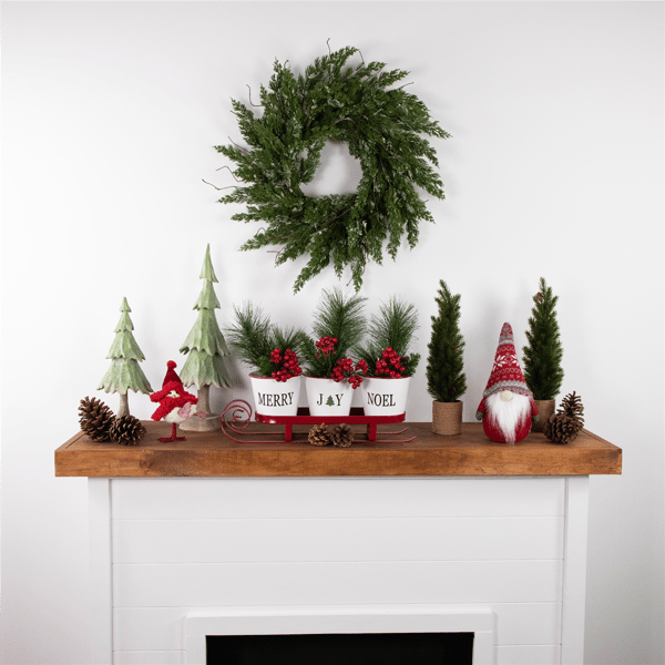 Northlight Real Touch™ 24in. Iced Cedar Christmas Wreath