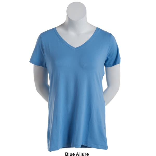 Juniors Plus Aveto Short Sleeve V-Neck Basic Tee