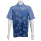 Mens Campia Short Sleeve Rayon Spandex Button Down Shirt - Blue - image 2