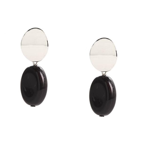 Ashley Cooper&#40;tm&#41; Black & Silver-Tone Drop Bead Earrings - image 